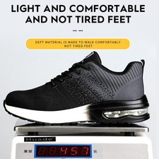 Wear-resistant, anti-slip, lightweight air cushion safety shoes for men