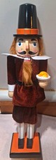 Figurine Casse-Noisette Décorative Automne ou Thanksgiving Bois/Tissu