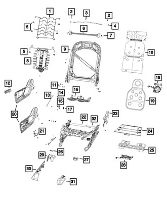 Genuine Mopar Seat Track Cover 7MG00ZDMAA