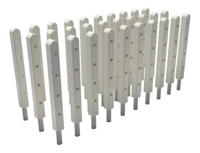 Rostige Schienen Modellbau RRM138 Spur O Drahtzaunpfosten (30er Pack) - unlackiert M