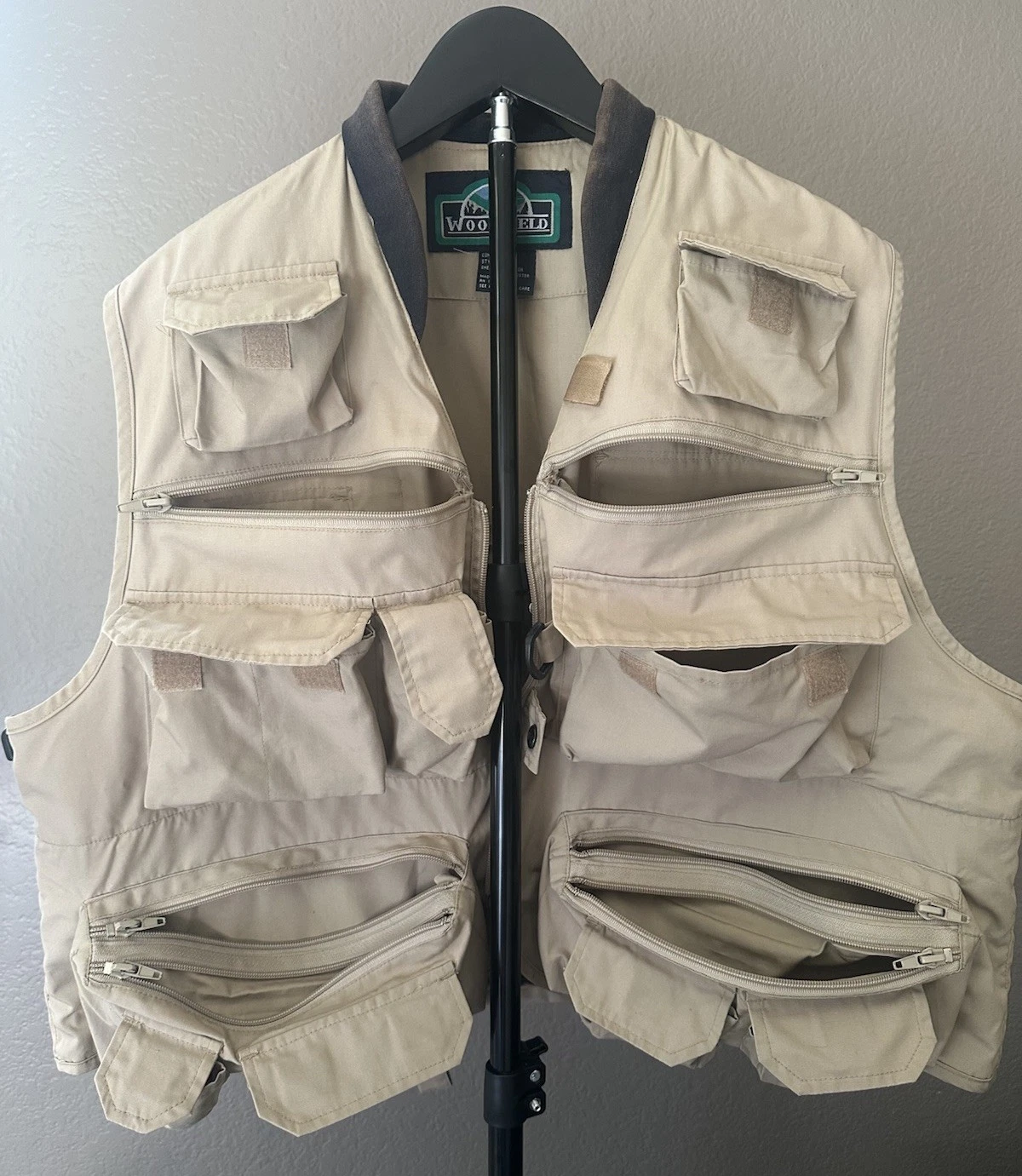 Fishing Vest by Woodfield~Khaki -~ Multi-Pocket Men's Size XL