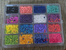Kids Fuse Beads Kit w/ Storage Case, Assorted Beads 6 Shape Pegboards