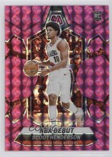 2023-24 Panini Mosaic NBA Debut Pink Prizm 65/149 Scoot Henderson #255 0jr6