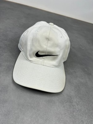 Nike Cap bestickt Solo Swoosh Weiß Vintage 100% Baumwolle Ref: 924