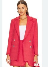 Veronica Beard Nayeli Dickey Jacket Long Line Watermelon Size 4 598