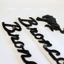 3PCS Classic Tailgate and Fender Emblem Badge Set for 2021-2024 Bronco G Black