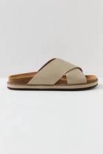 Free People Women's Sidelines Footbed Sandals Dove Grey