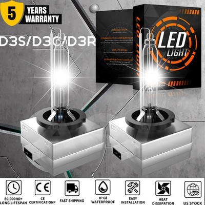 2x D3S HID Xenon Replacement Headlight Bulbs 6000K For Hyundai Santa Fe XL 13-18