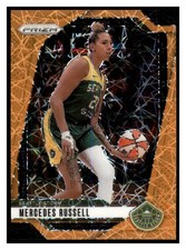 Mercedes Russell 2024 Panini Prizm WNBA Orange Velocity Prizms #109 Storm