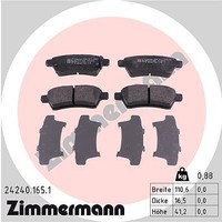 Zimmermann Bremsbelagsatz, Scheibenbremse Hinterachse FüR Nissan