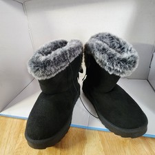 NWT Kidgets Black Faux Fur Mid-Calf Toddler Girls' Size 9/10 Lined Boots