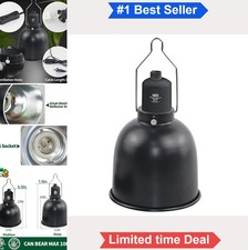 Reptile Heat Lamp Fixture 5.5 Inch Deep Dome Aluminum 100W E26 UVB Basking Bulb