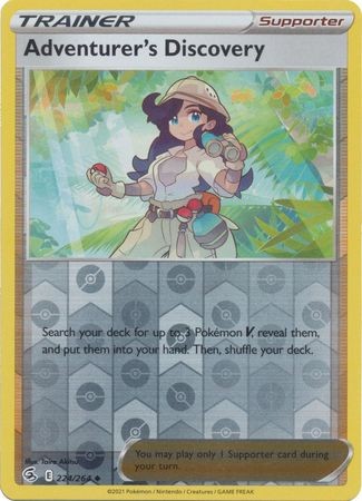 ADVENTURER'S DISCOVERY 224/264 FUSION STRIKE POKEMON (REVERSE HOLO, NM)