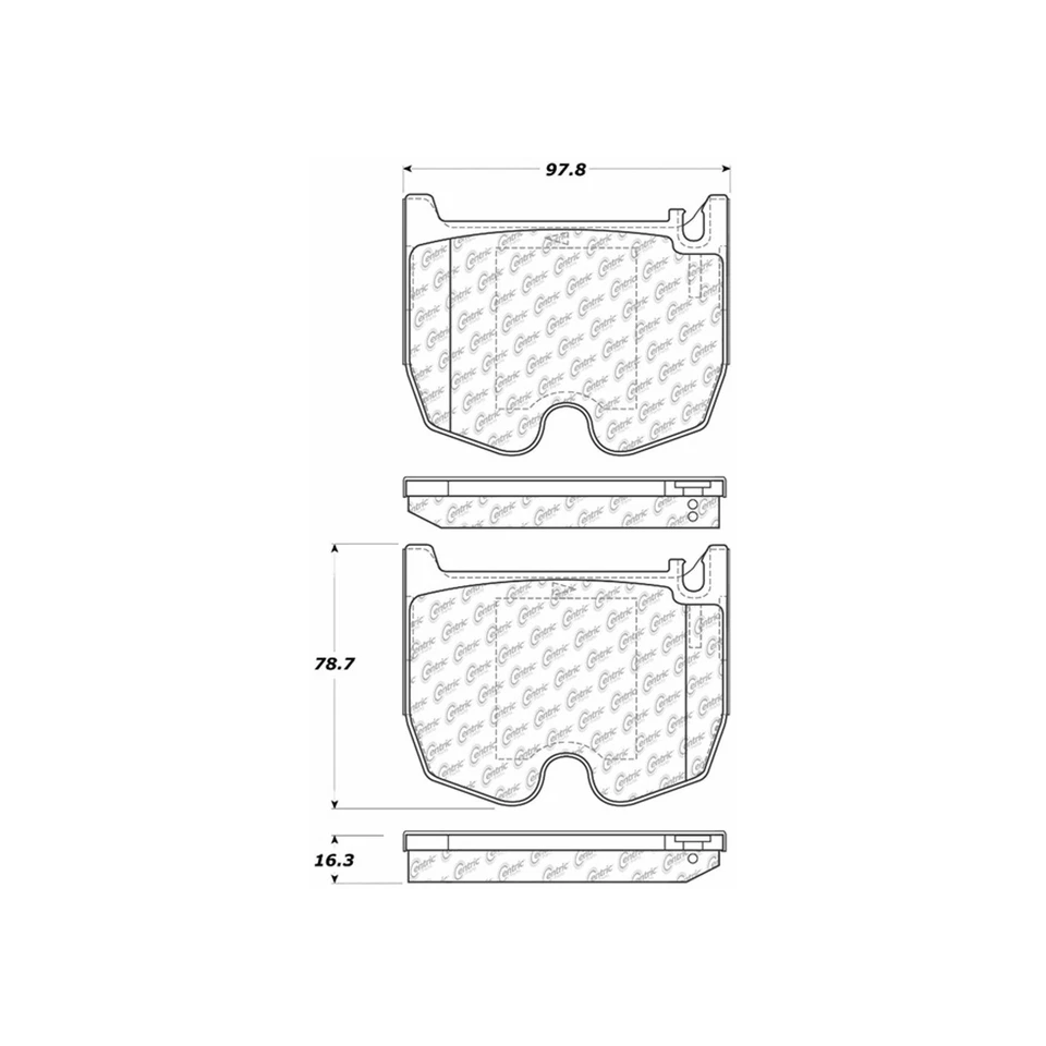 适用于 2006 梅赛德斯-奔驰 CLS55 AMG | Centric 前盘刹垫 | 半金属 — 第 4/4 张图片