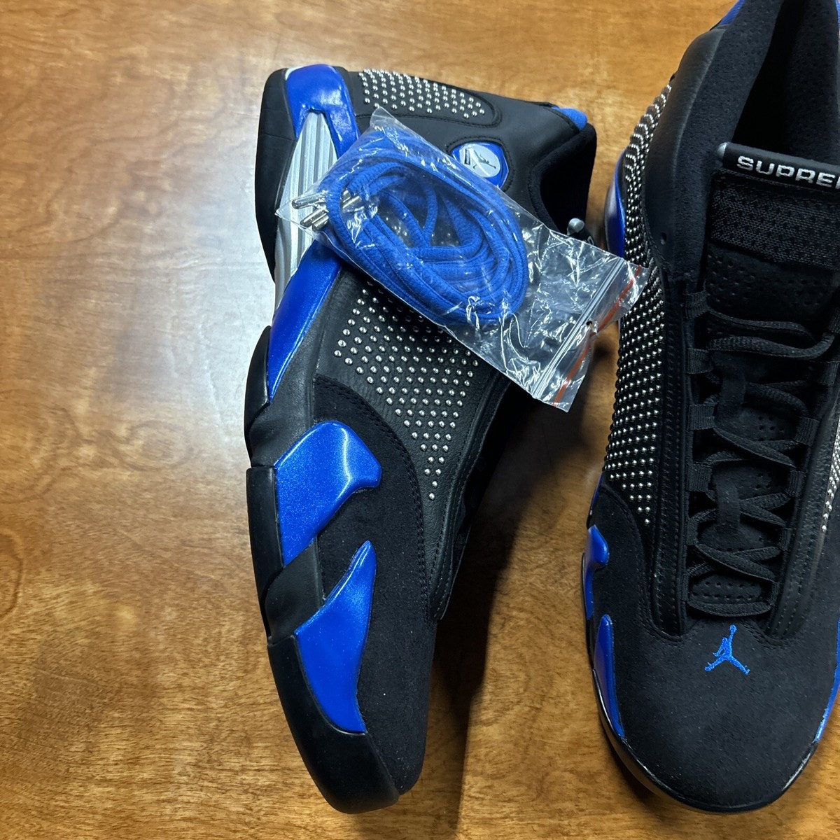 Size 14 - Supreme x Air Jordan 14 Retro Black Varsity Royal