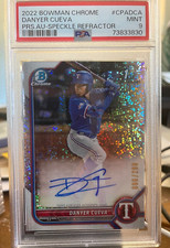 DANYER CUEVA 2022 Bowman Chrome Speckle Refractor RC Auto  #/299 PSA 9
