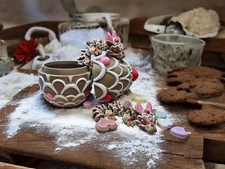 6" 3D Printed Sugar Cookie Dragon with Red/Pink Accents, Articulated