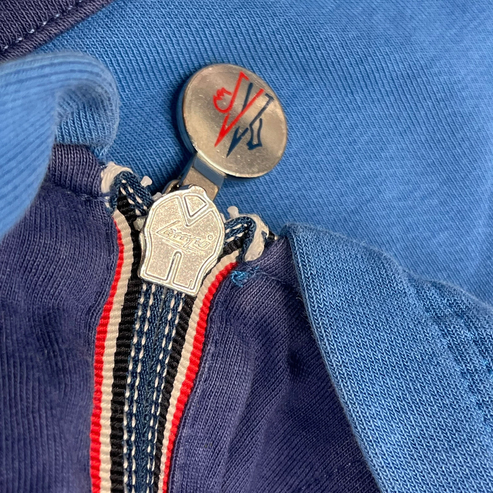 Cappuccio Moncler Maglia Cardigan Donna Media Blu Blocco Pannelli