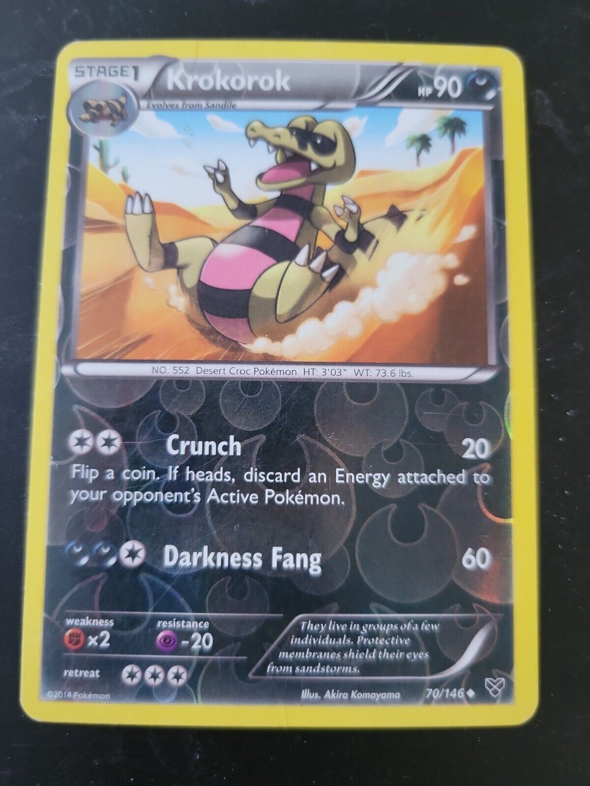 Pokemon TCG Card 2014 XY Base Set Krokorok 70/146 Reverse Holo eBay