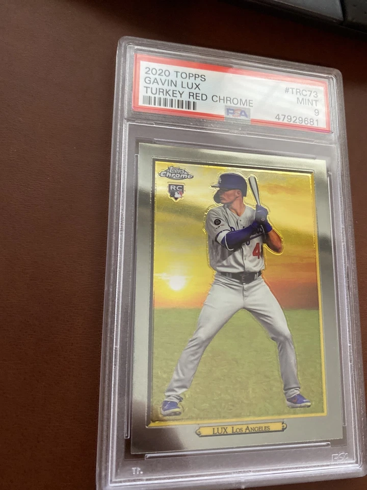 Gavin Lux 2020 Topps Turkey Red Chrome RC!! #TRC73 PSA MINT 9  - Image 2 of 4