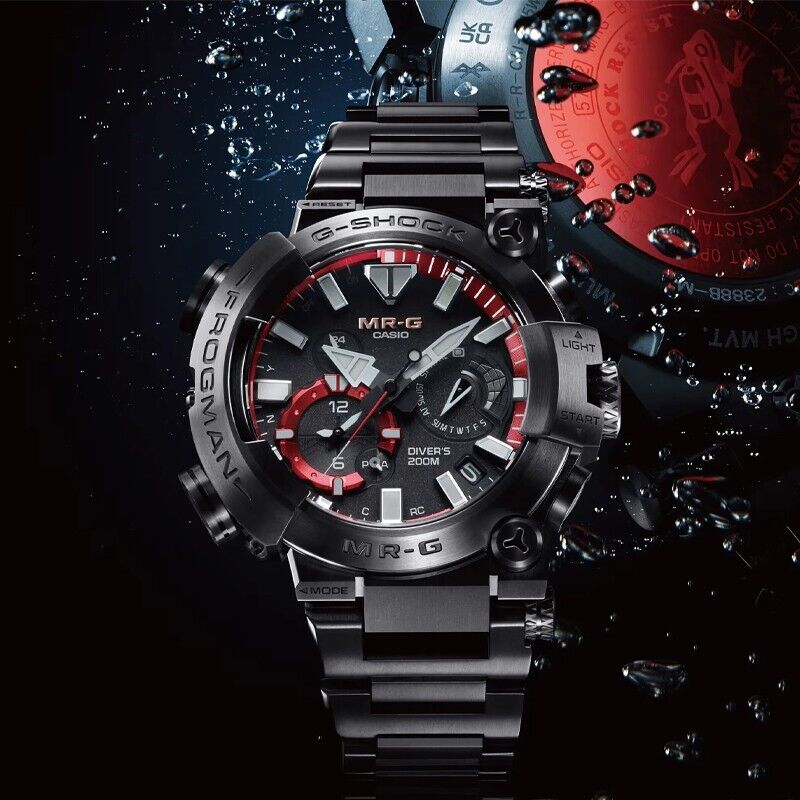 New Casio G-Shock MR-G Frogman Black Titanium Divers Men's New Casio G-Shock MR-G Frogman Black Titanium Divers Men's