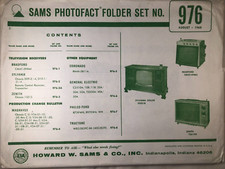 SAMS PHOTOFACT FOLDER SET NO. 976, 1968, SCHEMATICS  SERVICE MANUALS