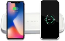 ENTERMAX 18W Dual Wireless Charging Pad Fast Charge for iPhone/Airpod/Android 
