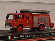 1:72 scale French truck 1980 Berliet 770 KB 6 diecast model fire engine 