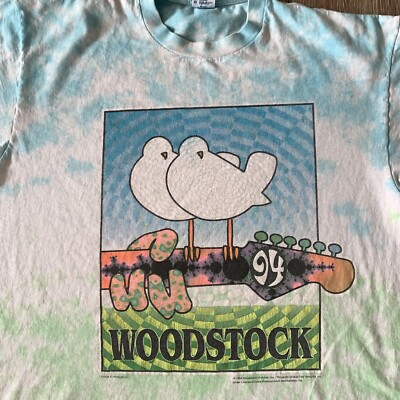WOODSTOCK 94 Tシャツ XL Vintage Woodstock 94 Peace Music Festival XL T Shirt USA Tie Dye