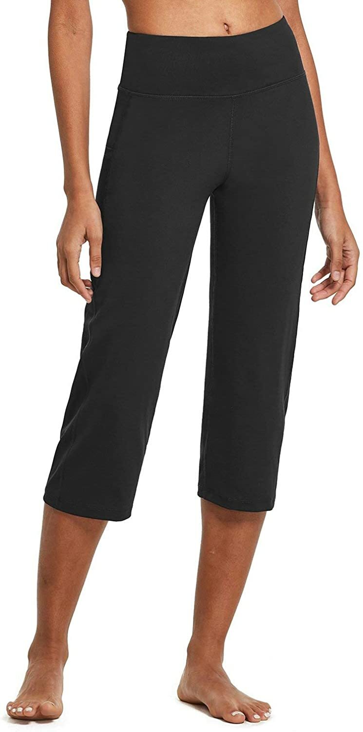 BALEAF Women's Yoga Capris Leggings High Waisted Exercise Workout Loose Crop  Str | eBay
