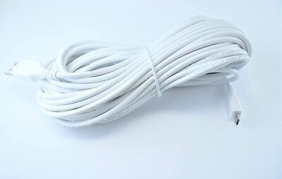 30FT White High Speed Micro-USB 2.0 Cable works with Reolink Go PT Plus Camera
