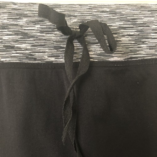 Soho Girls Stretchy Black Jogger Pants Grey “Love” Stripe Sz L/XL - Picture 7 of 9