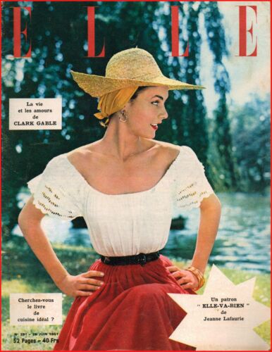 ▬►Elle 291 (1951) Clark Gable_Cécile Aubry_Mode Fashion Vintage - Foto 1 di 1