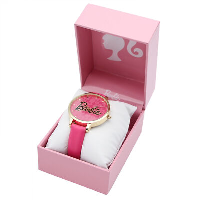 Barbie Logo Watch with Silicone Band Pink