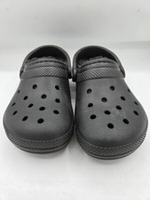 Crocs Classic Lined Clogs Black Slip-on Faux Fur Fuzzy  Warm Men 4/Women 6