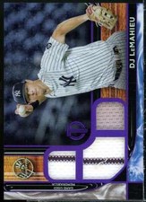 DJ LeMahieu Card 2022 Topps Tribute Triple Relics Purple #TTRDL 
