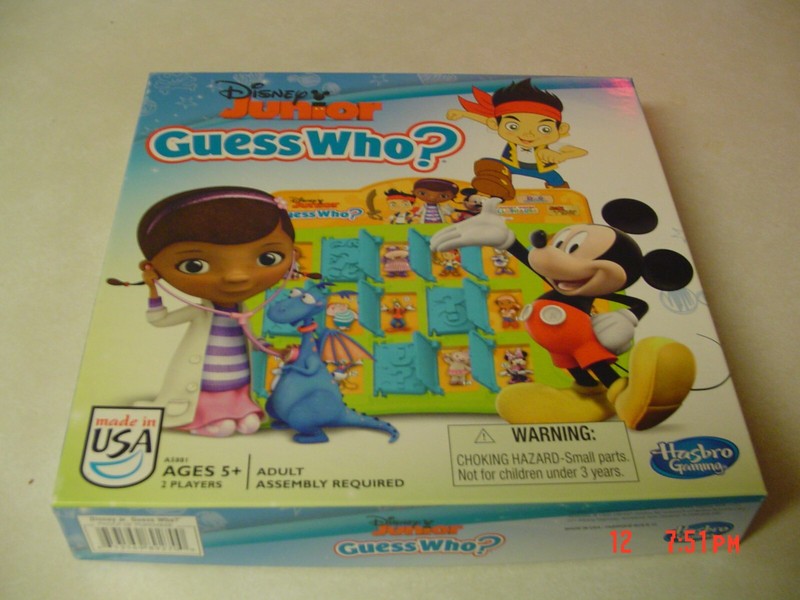 2013 Disney Junior Guess Who? Kids Board Game by Hasbro Complete