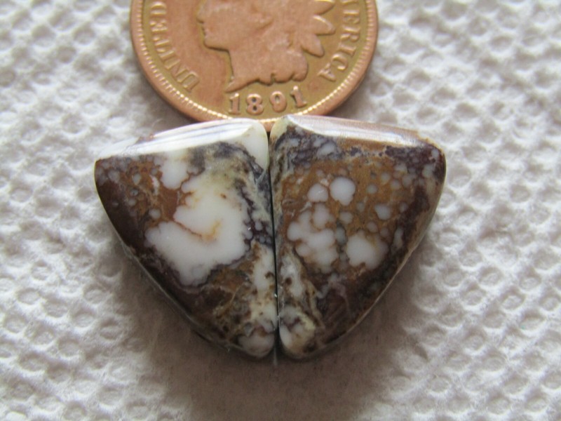 2 WildHorse Magnesite Cabs 19 carats wild horse Natural Matching Set Cabochons