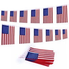 4th of July Decorations 45 Feet 40 PCS American USA Flag String Banners Gift