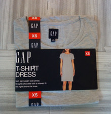 GAP T-Shirt Dress Heathered Gray Cotton Blend Size XS New