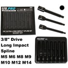 US PRO INDUSTRIAL 7pc Long Spline Bit Impact Socket Set M5 to M14 3/8" Drive