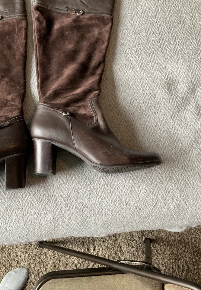 Botas de gamuza marrón Talbots para mujer talla 7,5 algunas marcas pero todavía hay mucha vida Foto 4 de 4