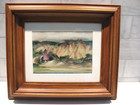 New ListingAntique Original 1947 Watercolor Dunes Seashore House, Gyer