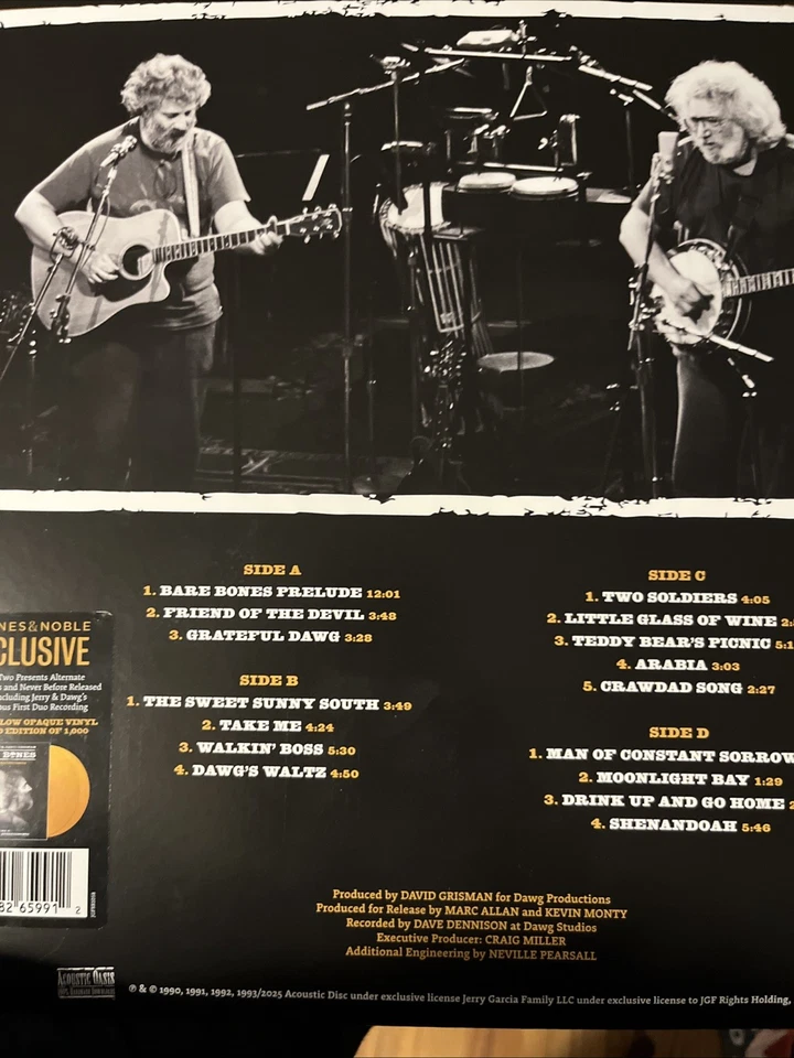Jerry Garcia & David Grisman - Bare Bones Volume II - Other Tunes & Arrangements - Image 2 of 3