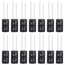 ALLECIN 470uF 50V Electrolytic Capacitors 10x20mm Pack of 15 Aluminum