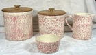 Roseville Henn Pottery Red Spongeware Lot