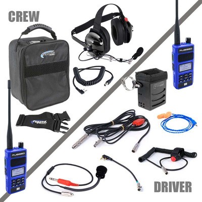 Rugged Radios NASCAR-R1, Kit Radio System Plastic Blue Hand Held / Headset