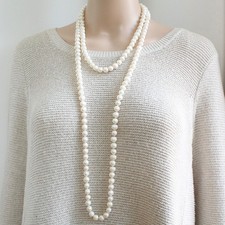 Vintage Freshwater Pearl Necklace 60 Extra Long Strand Baroque Potato Pearls