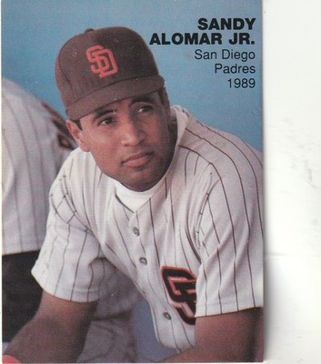 FREE SHIP-Sandy Alomar Jr San Diego Padres 1989 Rookies Superstars Final Series