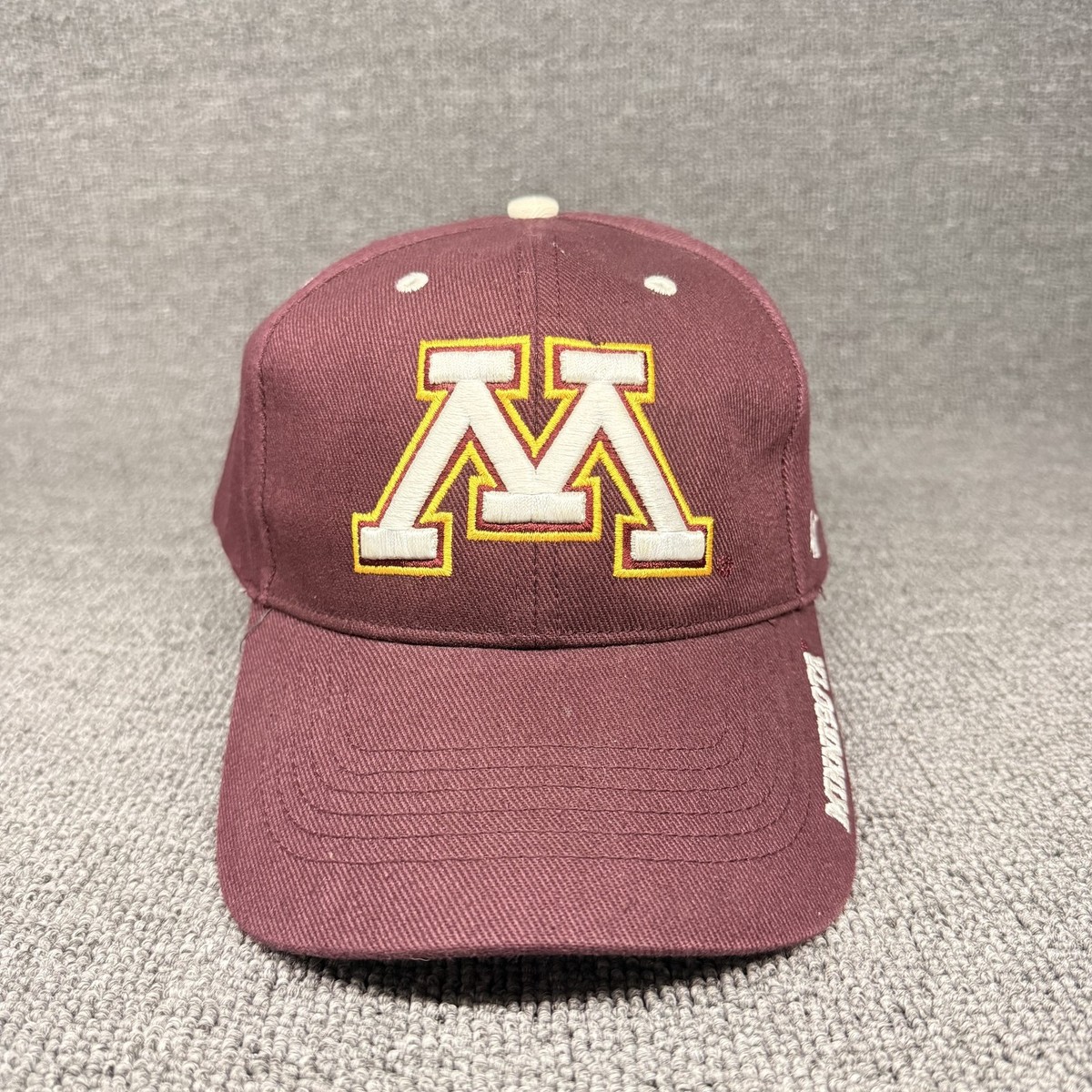 '47 Minnesota Golden Gophers Adjustable Hat Maroon Cream Block M Cap